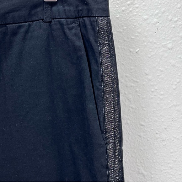 Escada Sport Pants Womens Twelve Chino Metallic Side Stripe Capsule Basic Black - Picture 3 of 15